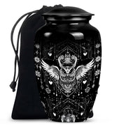 Spiritual Owl Memorial Urn - Large Decorative Cremation Urn For Ashes