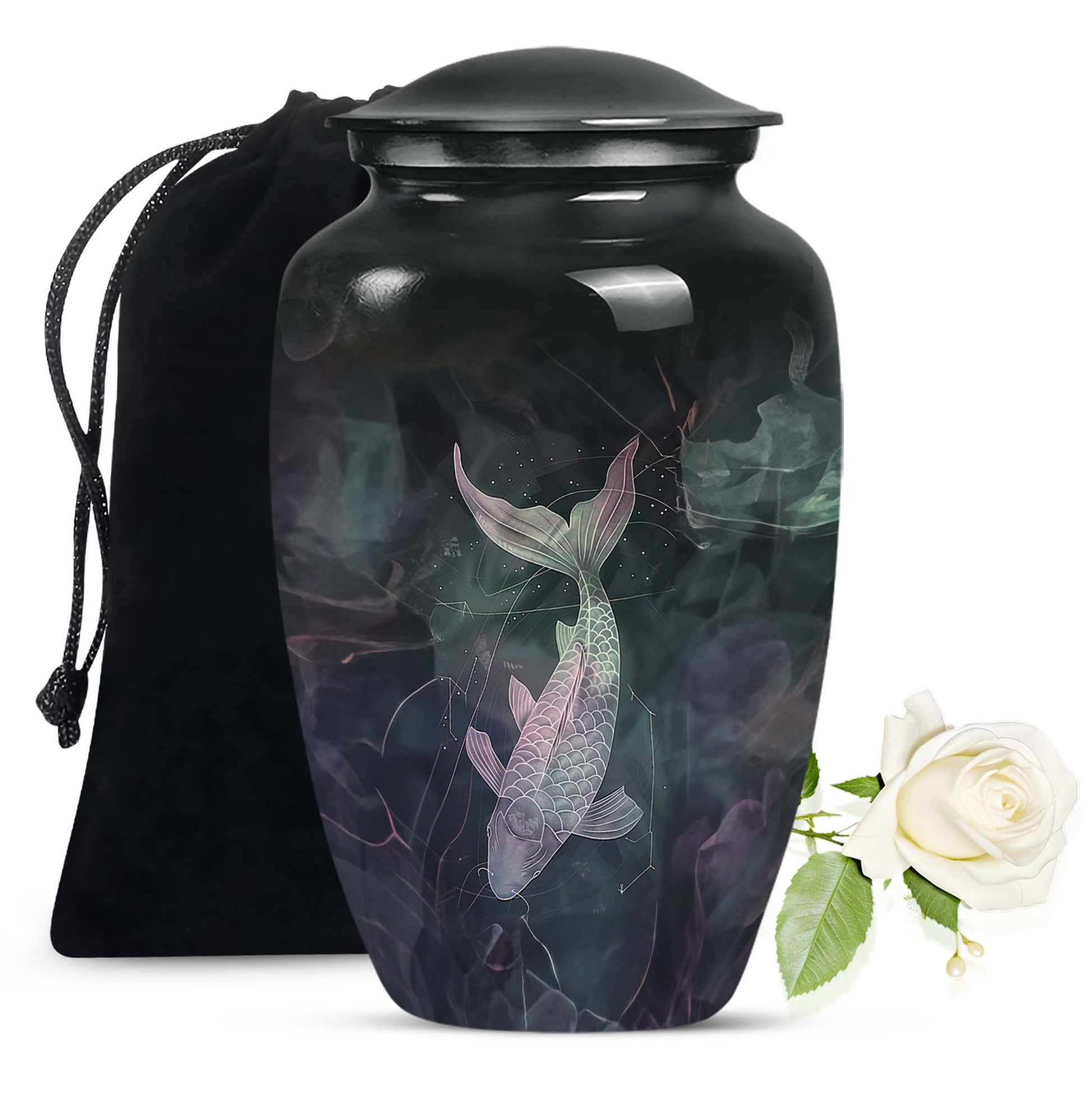 Fish Urn For Ashes - Burial Memorial Urn For Human Ashes