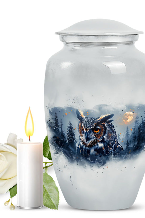 Peaceful Owl Cremation Urn - Memorial Urn For Men & Women