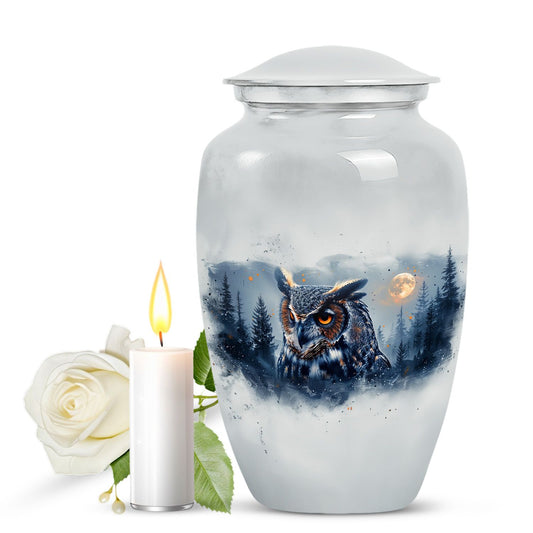 Peaceful Owl Cremation Urn - Memorial Urn For Men & Women