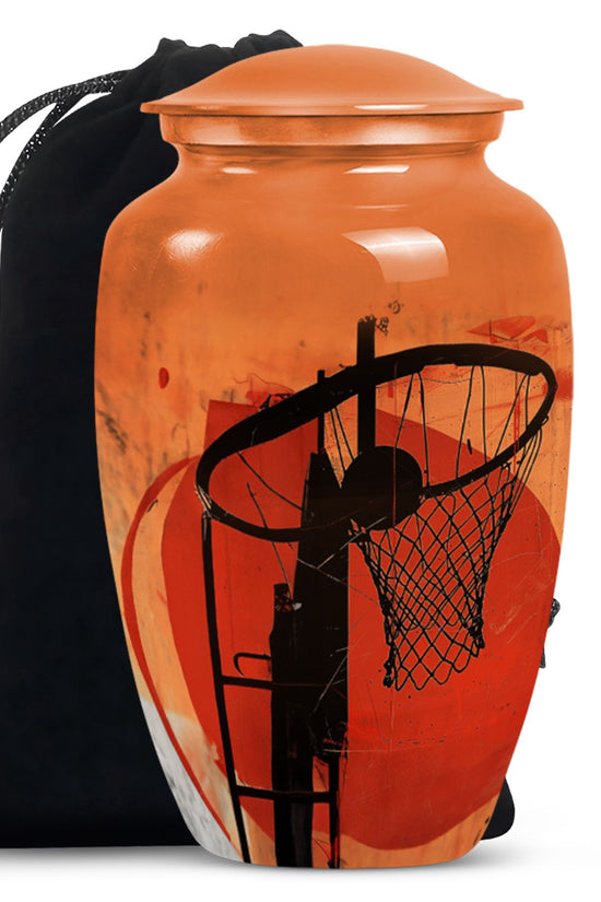 Sports Theme Cremation Urn - Basketball Funeral Urn For Adult Ashes