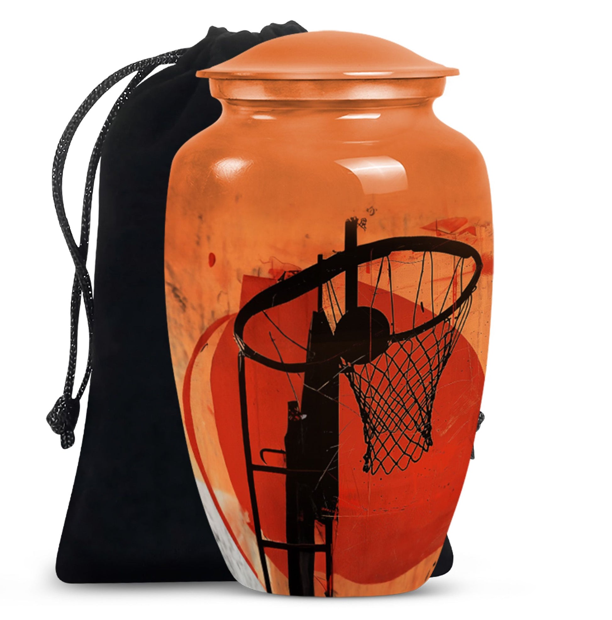 Sports Theme Cremation Urn - Basketball Funeral Urn For Adult Ashes