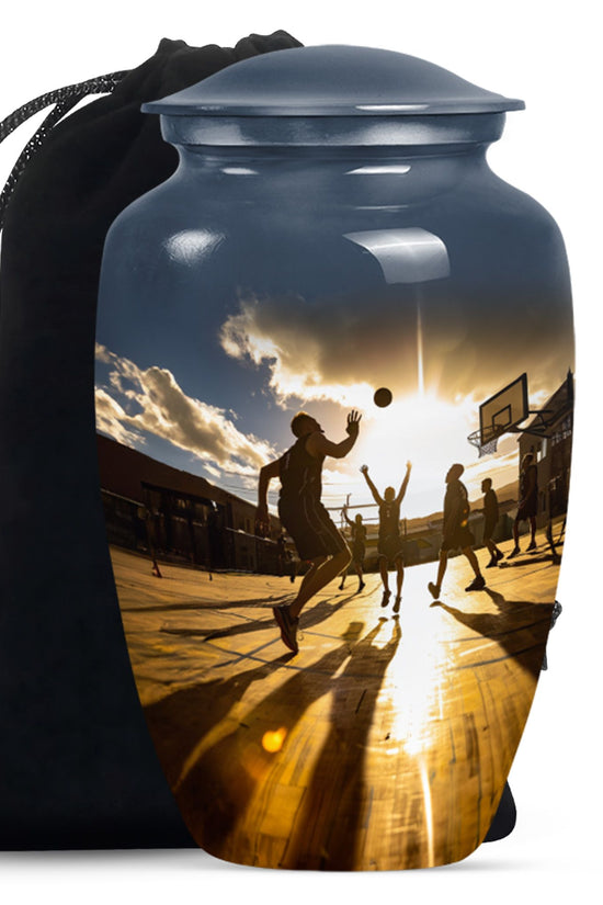 Basketball Tribute Cremation Urn - Sports Memorial Ashes Urn For Adults