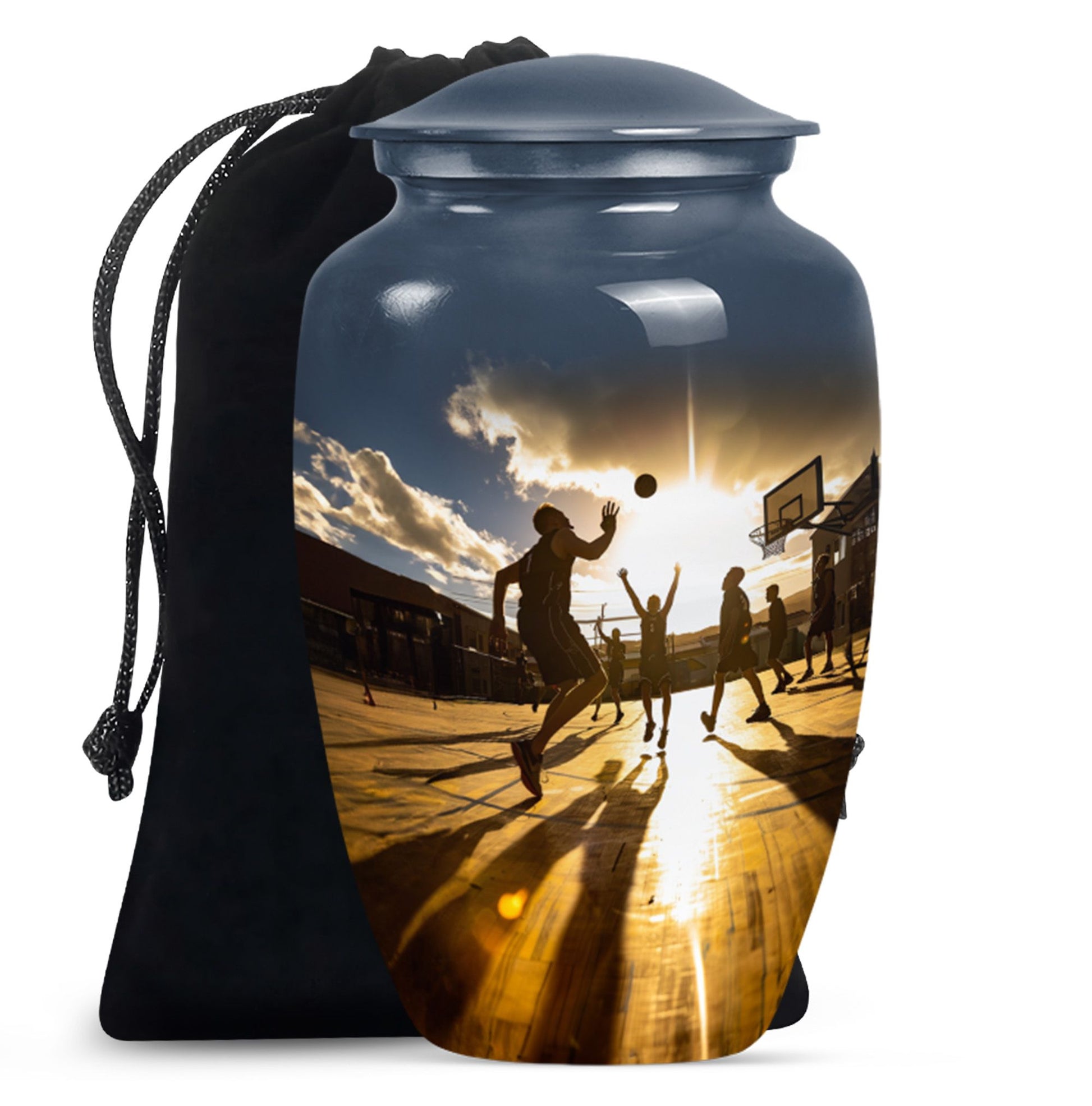 Basketball Tribute Cremation Urn - Sports Memorial Ashes Urn For Adults