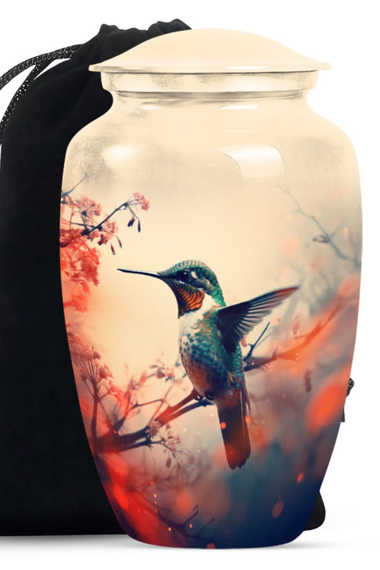 Artistic Hummingbird Memorial Urn - Beautiful Funeral Urn For Male & Female