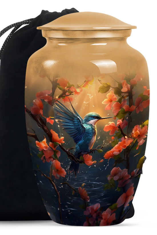 Hummingbird Cremation Urn - Large Beautiful Funeral Urn For Loved Ashes