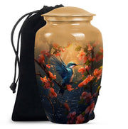 Hummingbird Cremation Urn - Large Beautiful Funeral Urn For Loved Ashes