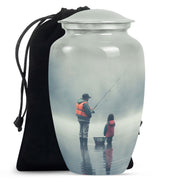 Fishing Theme Memorial Urn - Cremation Urn For Male & Female
