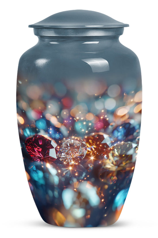Diamond Funeral Urn – Decorative Cremation Urn for Loved Ones