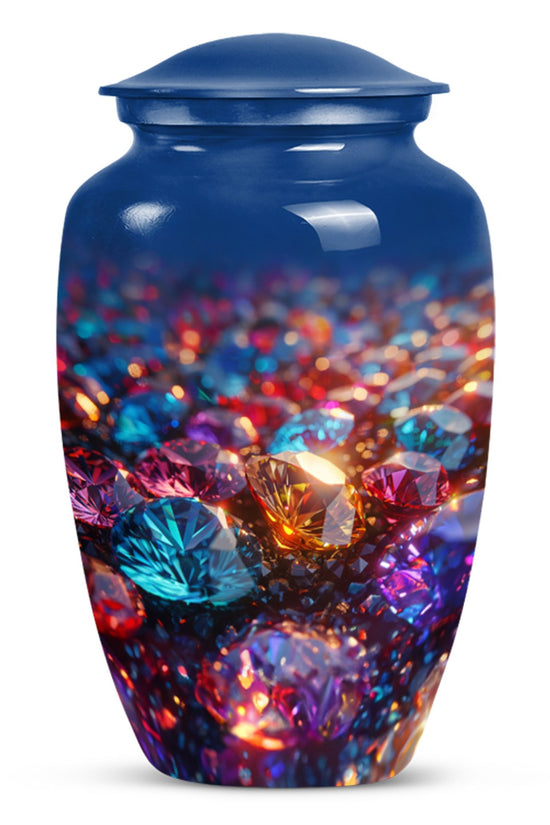 Colorful Diamond Memorial Urn - Luxury Memorial Urn For Human Ashes