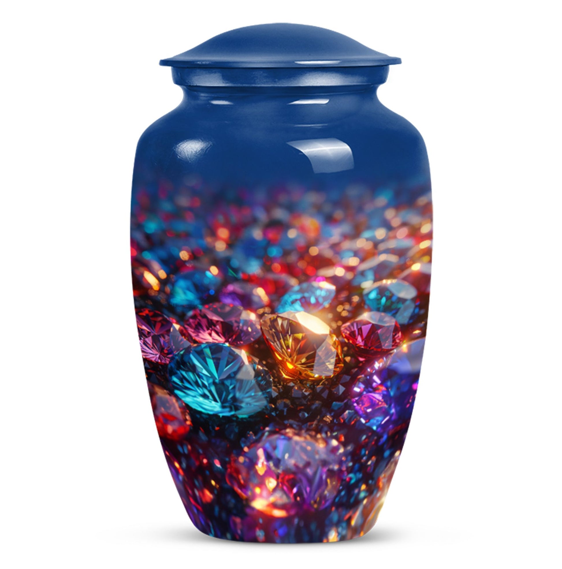 Colorful Diamond Memorial Urn - Luxury Memorial Urn For Human Ashes