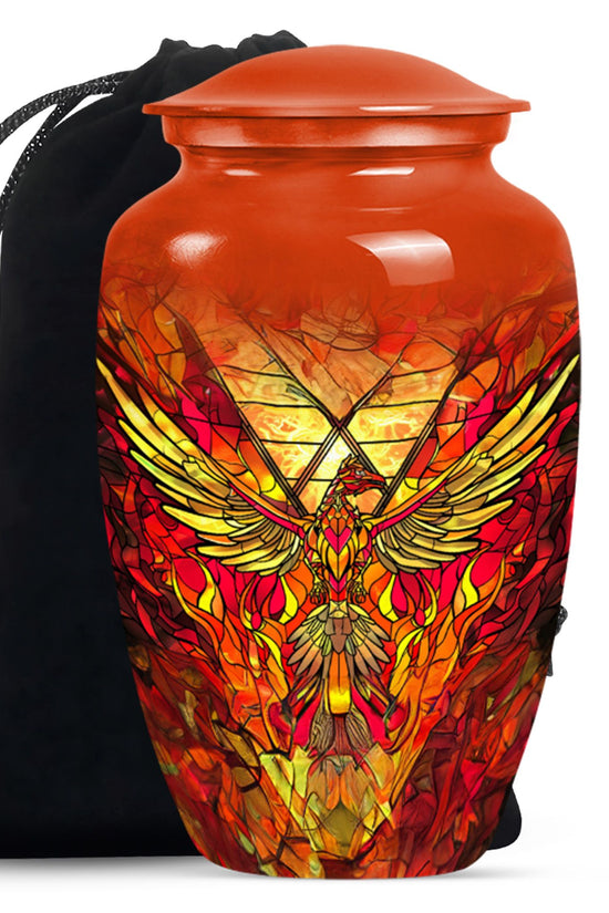 Colorful Phoenix Funeral Urn - Artistic Cremation Urn For Adult Ashes
