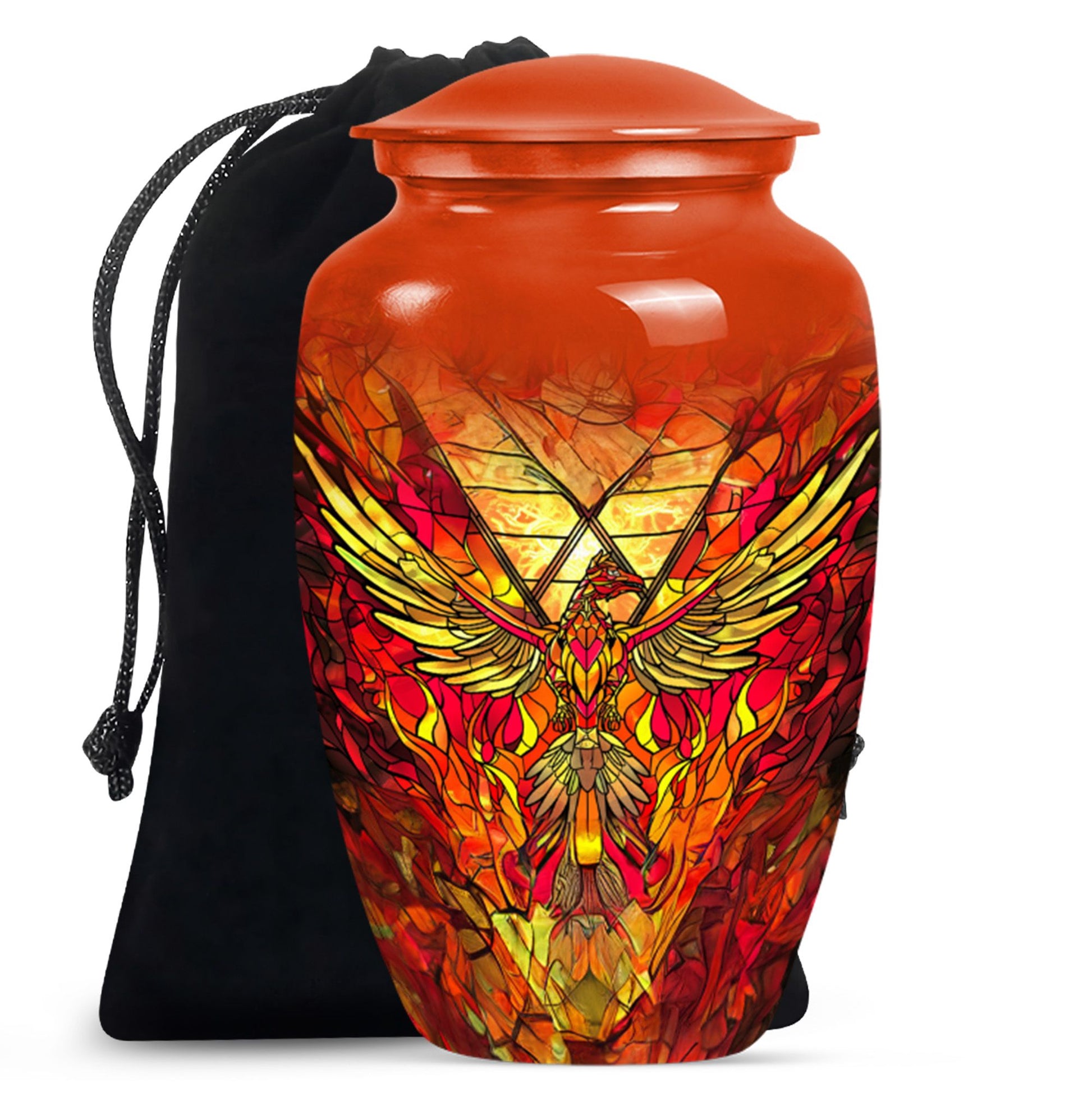 Colorful Phoenix Funeral Urn - Artistic Cremation Urn For Adult Ashes