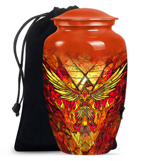 Colorful Phoenix Funeral Urn - Artistic Cremation Urn For Adult Ashes