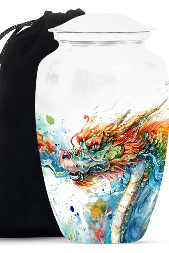 Artistic Dragon Cremation Urn For Ashes - Fantasy Burial Urn For Adult Ashes