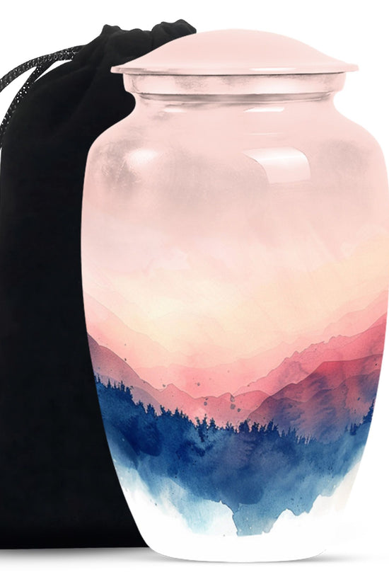 Artistic Mountain Cremation Urn - Nature Memorial Urn For Loved Ones