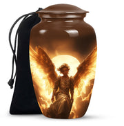 Goddess Angel Funeral Urn - Golden Sunlight Memorial Urn For Human Ashes