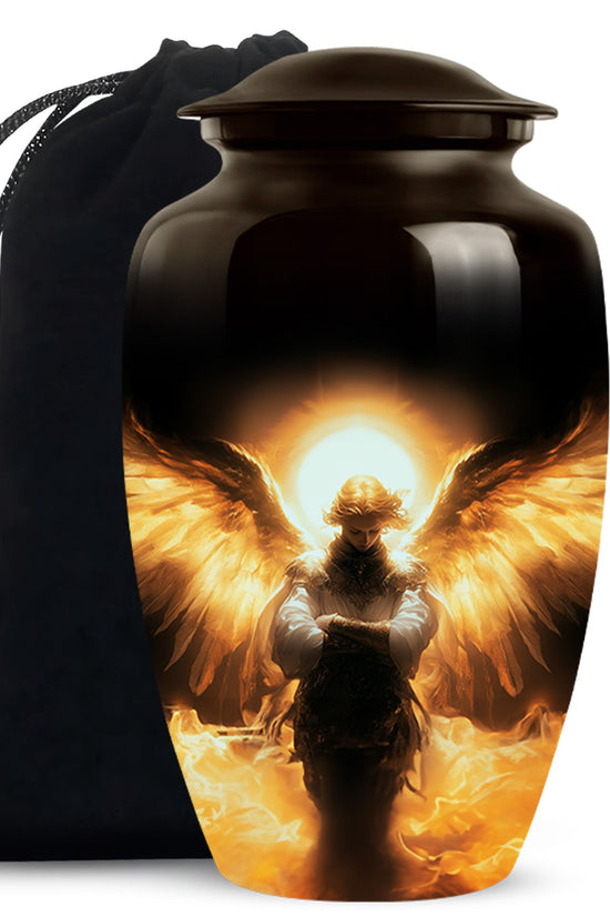 Beautiful Angel Cremation Urn – Elegant Golden Glow Urn For Loved Ones
