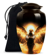 Beautiful Angel Cremation Urn – Elegant Golden Glow Urn For Loved Ones