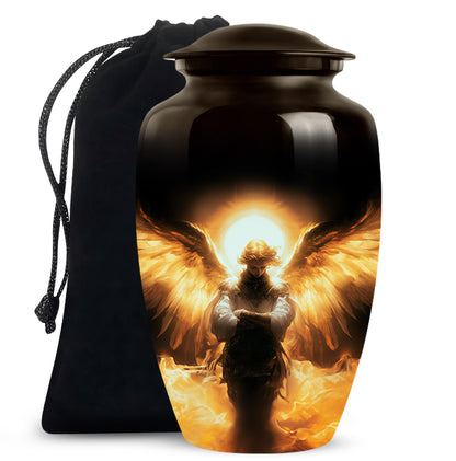 Beautiful Angel Cremation Urn – Elegant Golden Glow Urn For Loved Ones