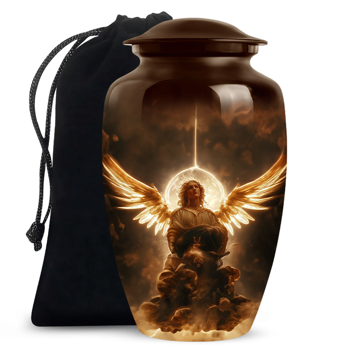 Celestial Light Angel Urn Cremation For Ashes - Divine Memorial Urn For Burial