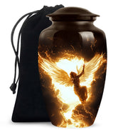 Elegant Angel Memorial Urn - Golden Lightning Funeral For Loved Ones