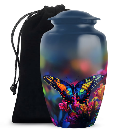 Colorful Butterfly Cremation Urn For Human Ashes Male & Female