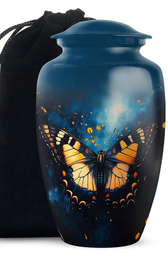 Monarch Butterfly Large Cremation Urn For Ashes For Adult Female
