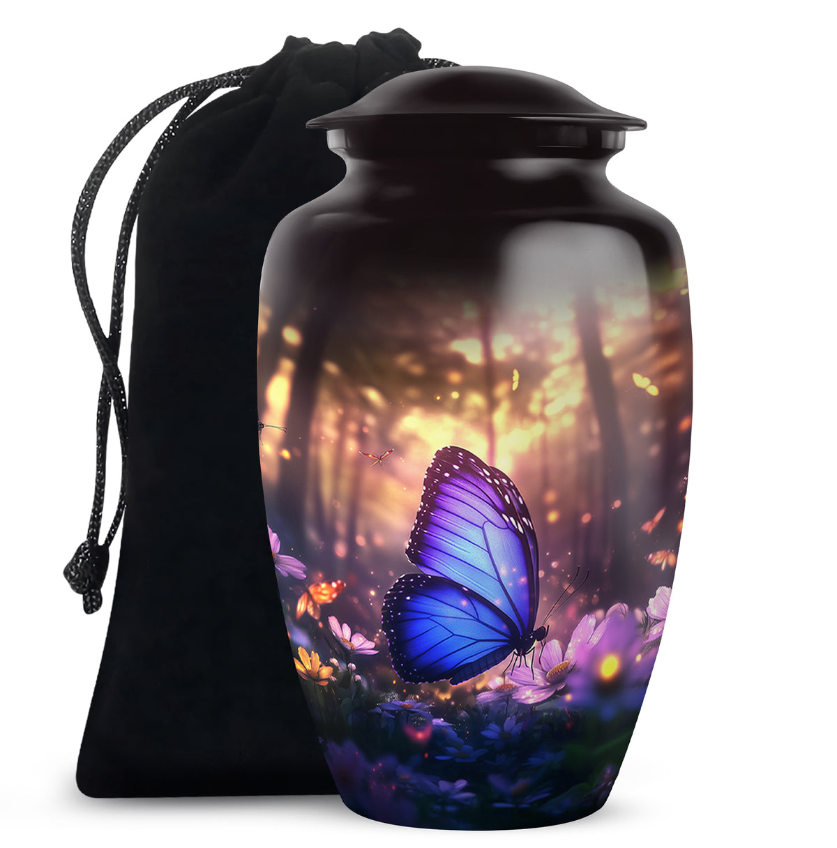 Blue Butterfly Cremation Urn For Ashes - Blue Butterfly Urn For Mom