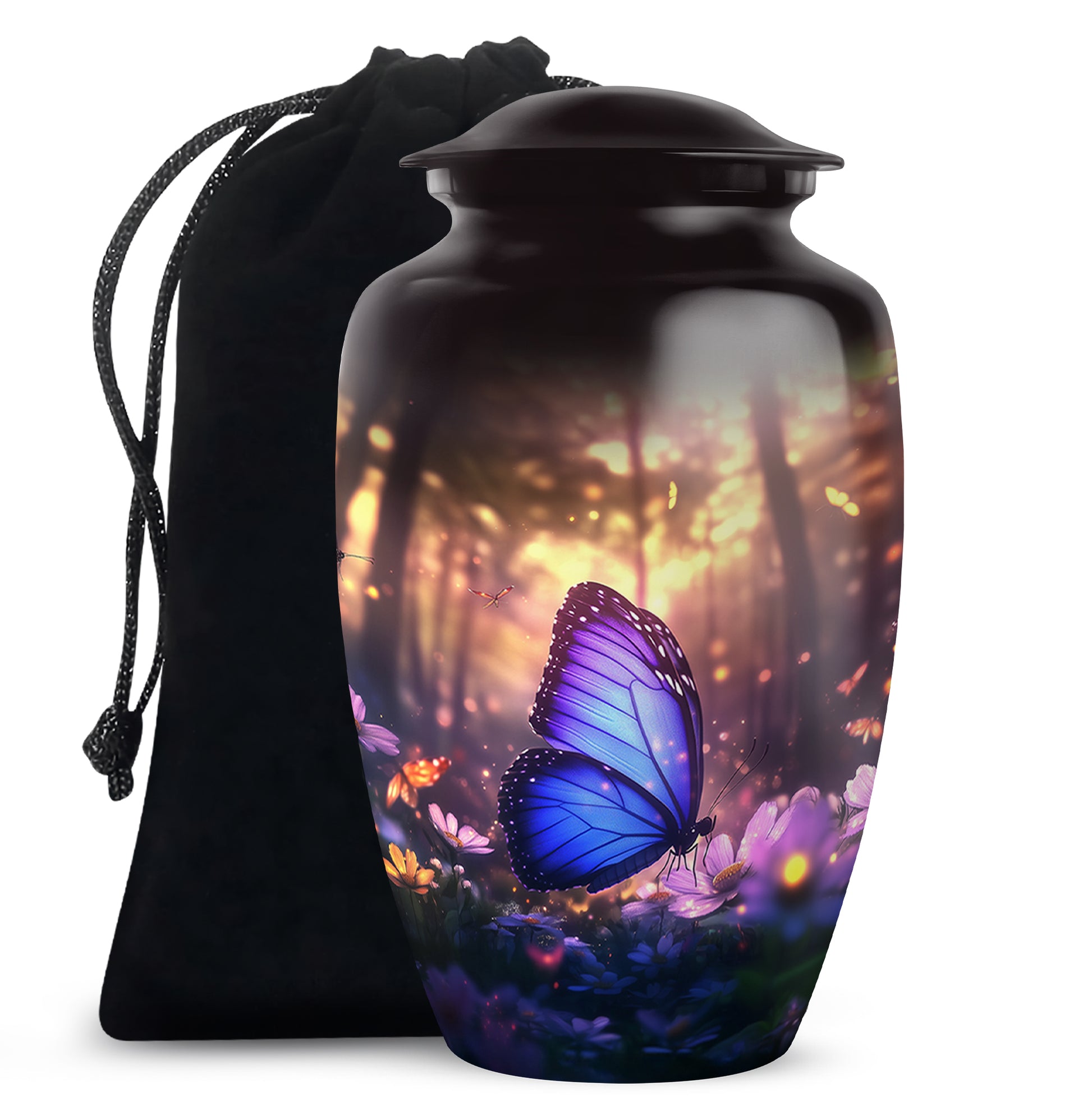 Blue Butterfly Cremation Urn For Ashes - Blue Butterfly Urn For Mom