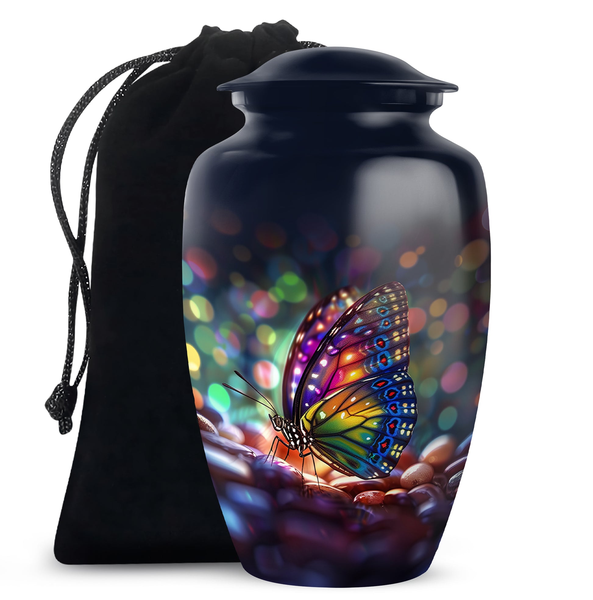 Colorful Butterfly Cremation Ashes Urn - Funeral Urns For Men and Women