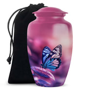 Blue Butterfly Urns For Ashes - Pink Cremation Urn For Funeral