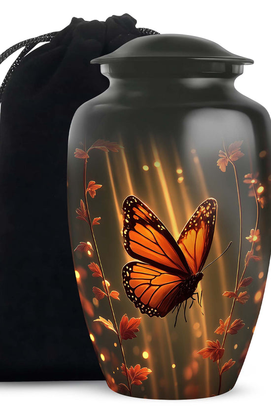Monarch Butterfly Cremation Urn - Moonlit Butterfly Memorial Urns