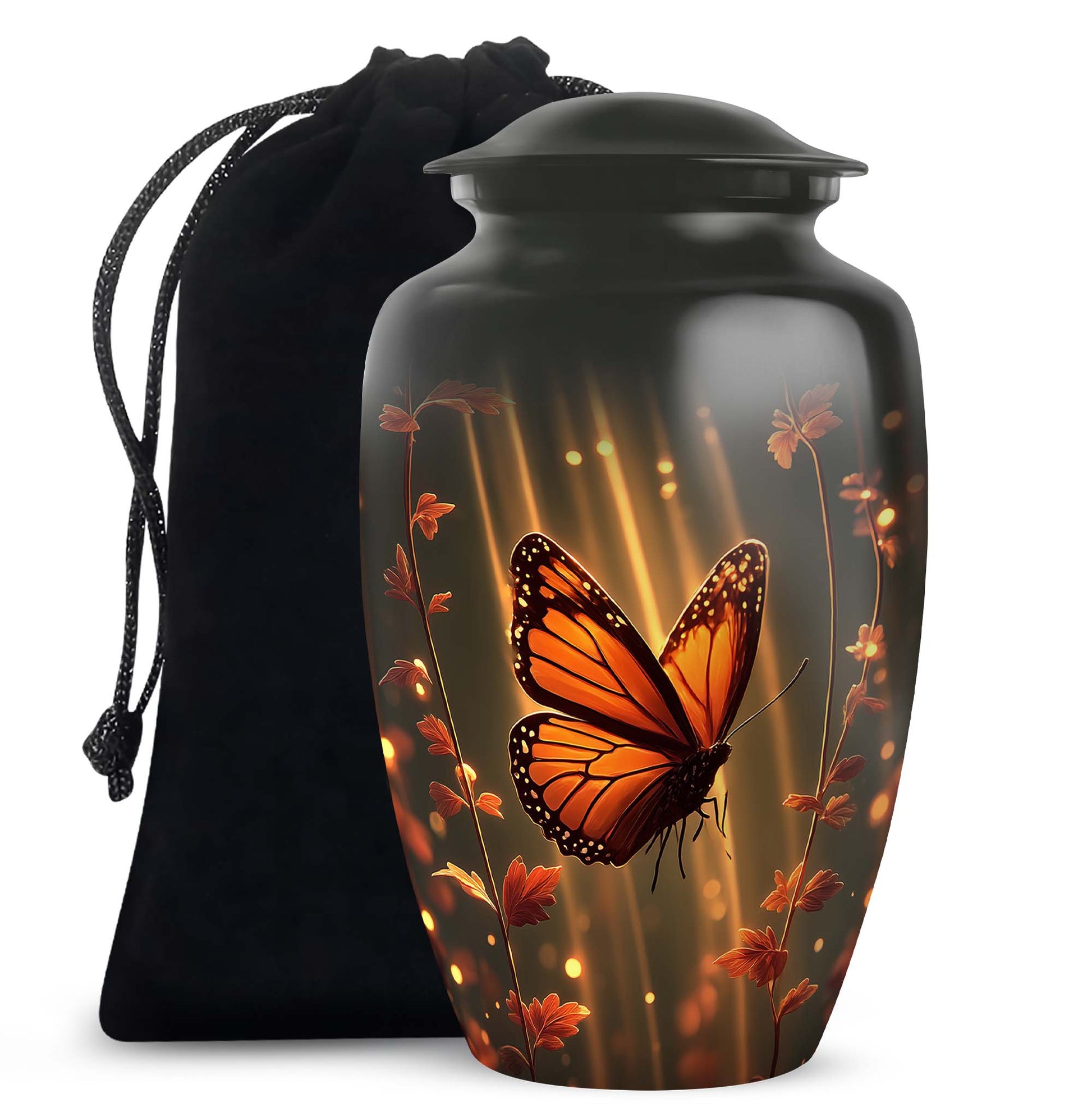 Monarch Butterfly Cremation Urn - Moonlit Butterfly Memorial Urns