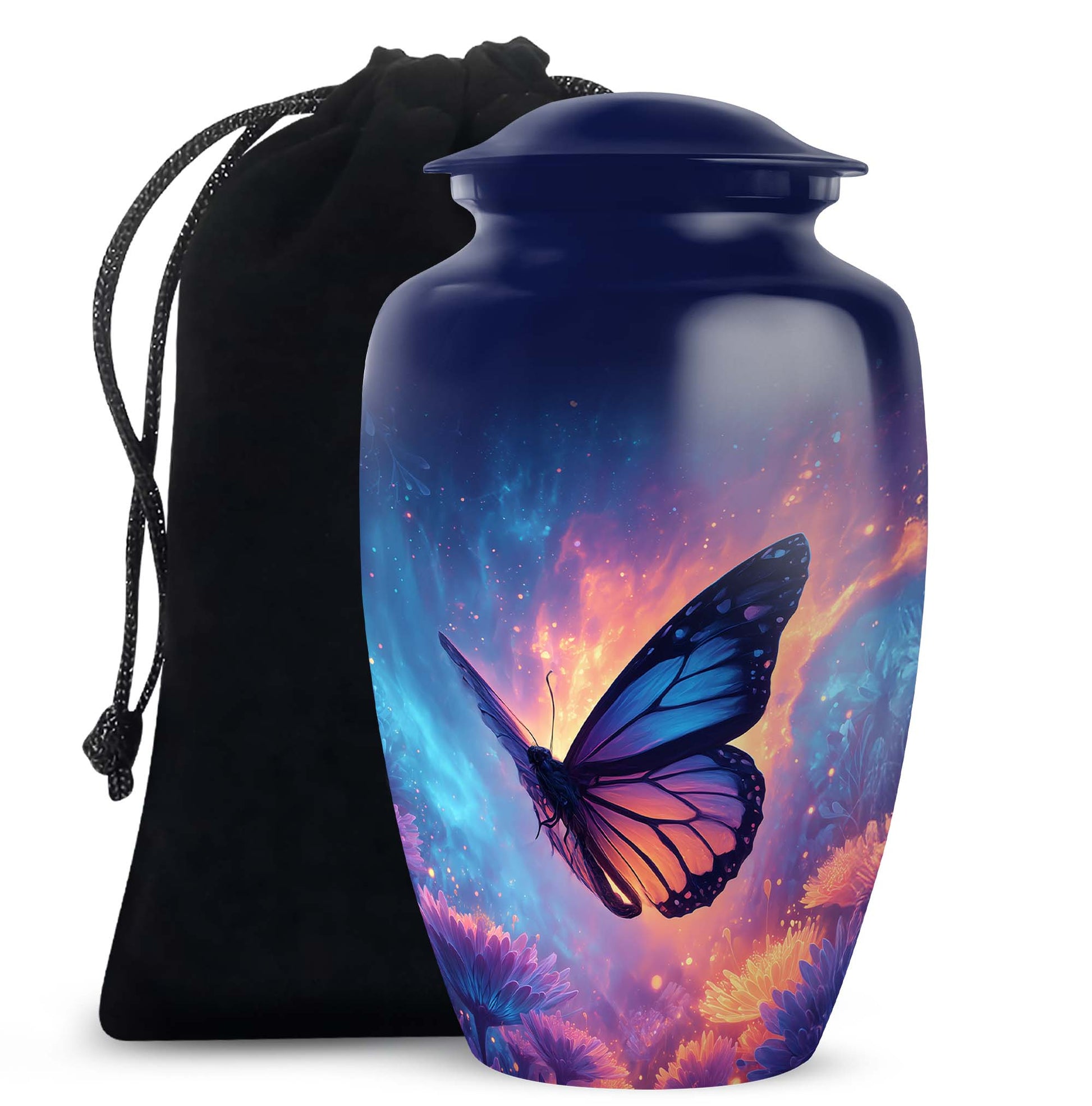 Cosmic Butterfly Cremation Urn - Memorial Urn for Mom or Dad