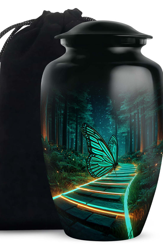 Neon Butterfly Cremation Urn - Forest Urns For Adult Human Ashes