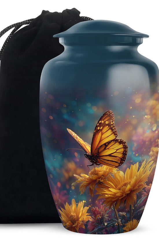 Beautiful Butterfly Cremation Urn - Decorative Urns For Mom Ashes