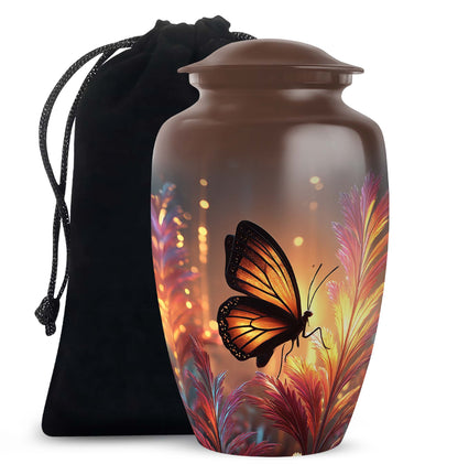 Monarch Butterfly Funeral Urn - Unique Decorative Container For Mom