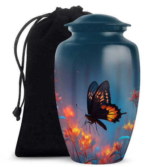 Majestic Butterfly Funeral Urn - Large Cremation Urn For Women