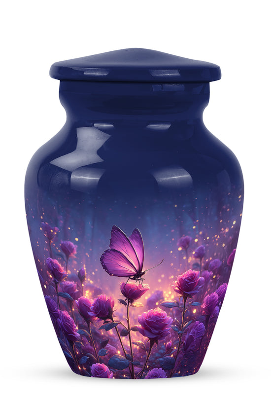 Blue Butterfly Cremation Urns - Enduring Journey 10-inch, 200 cu in - Yatskia