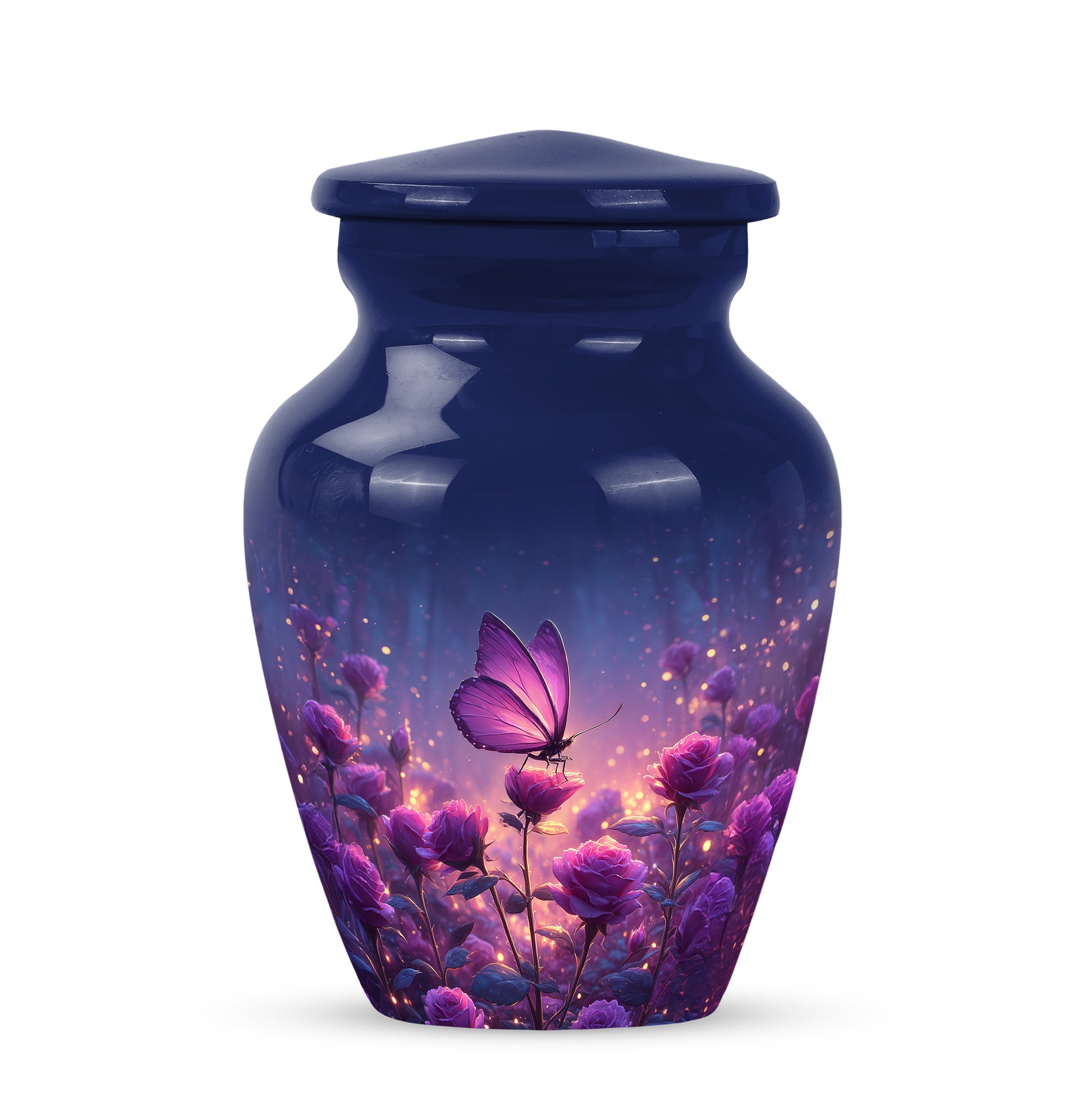 Blue Butterfly Cremation Urns - Enduring Journey 10-inch, 200 cu in - Yatskia