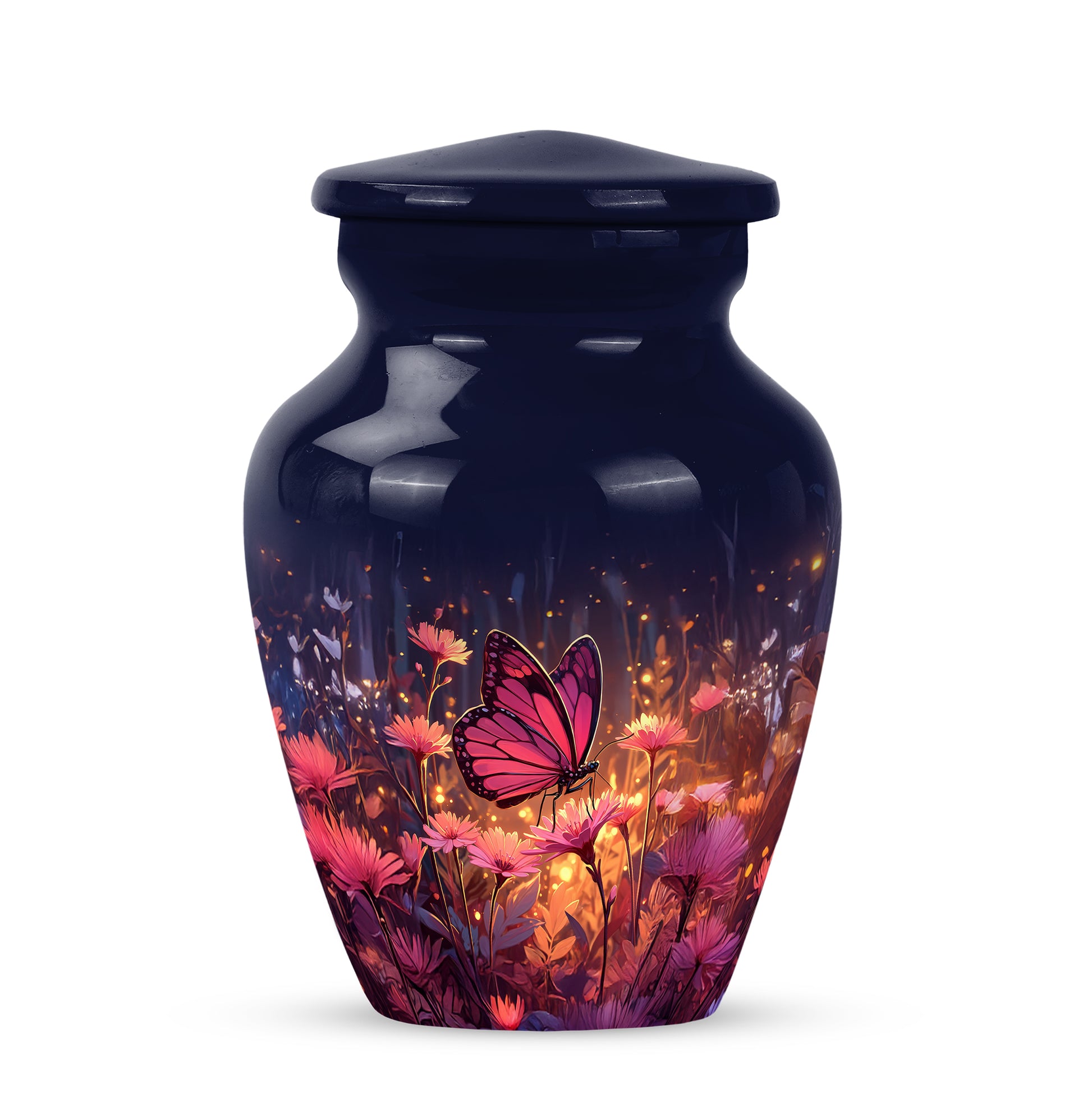 Personalized Blue Butterfly Cremation Urns for Ashes - Majestic 10-inch - Yatskia