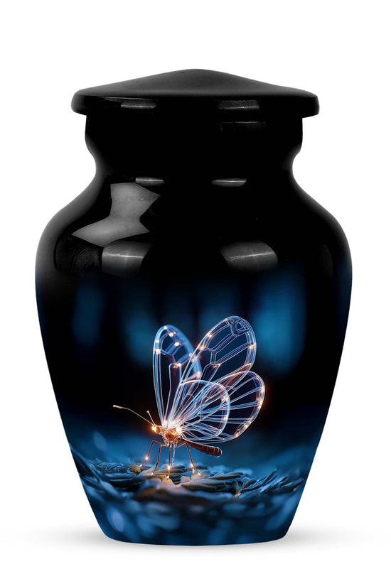 Sublime Butterfly Cremation Urns for Human Ashes - Black 10-inch - Yatskia