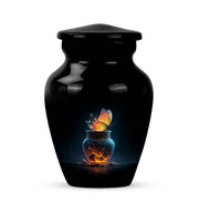 Black Butterfly Sentinel Cremation Urns for Human Ashes - 10-inch, 200 cu in - Karyliz