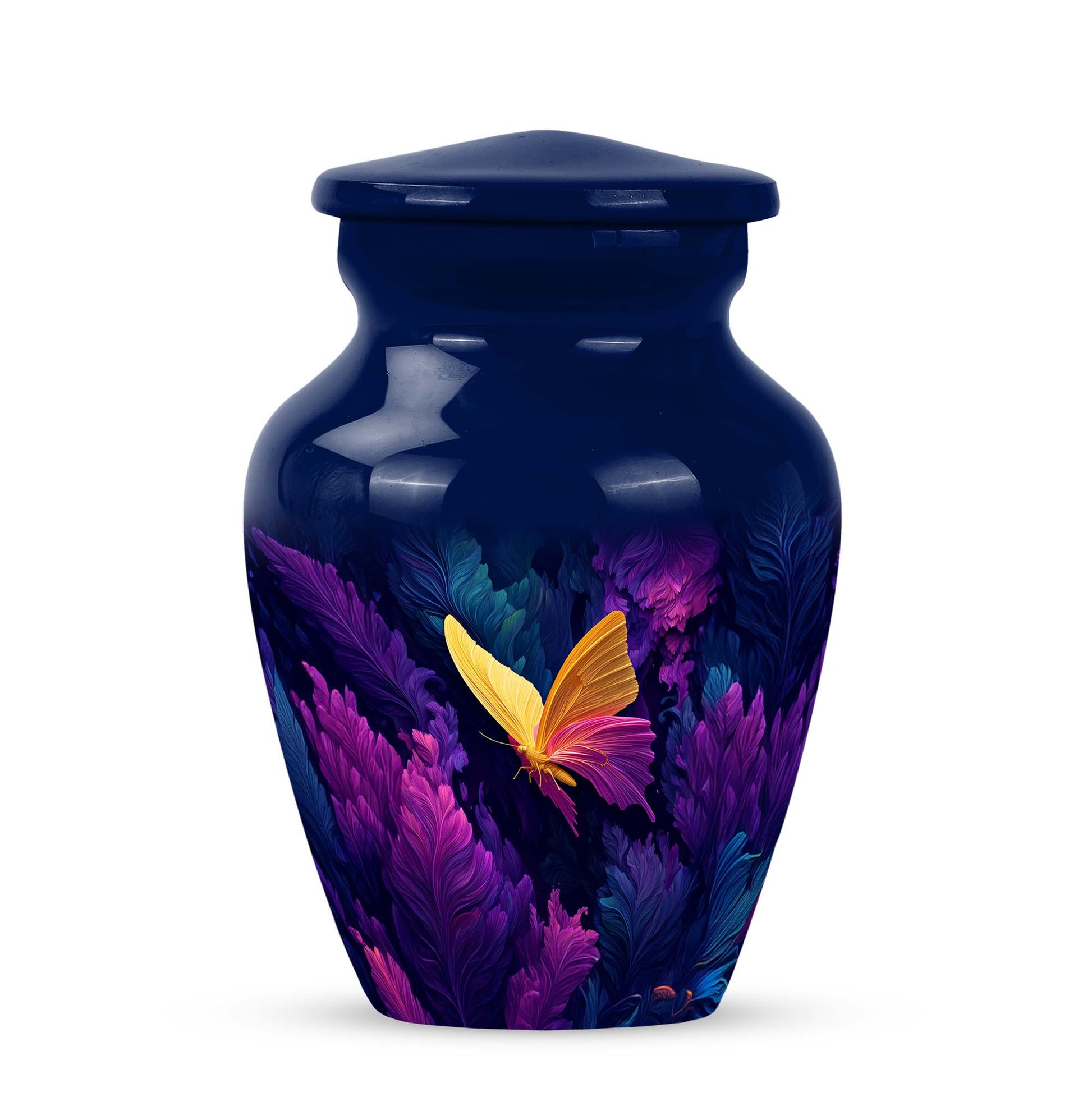 Blessed Butterfly Cremation Urns for Human Ashes - Blue 10-inch - Yatskia