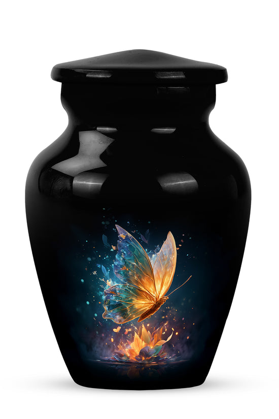 Personalized Black Butterfly Cremation Urns for Ashes - Captivating 10-inch - Yatskia