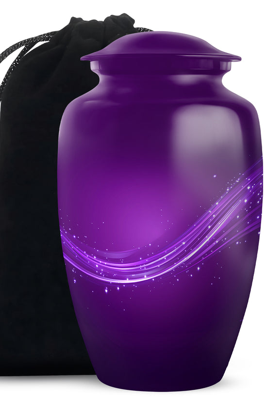 Personalized Purple Color Urn - Beautifully Handcrafted Urns For Ashes
