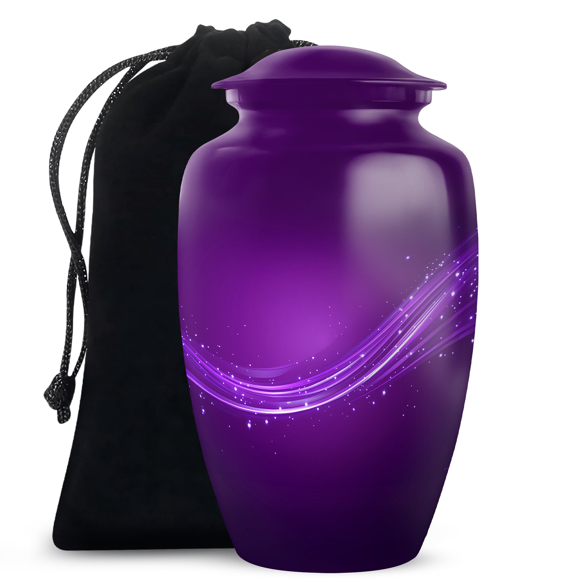 Personalized Purple Color Urn - Beautifully Handcrafted Urns For Ashes