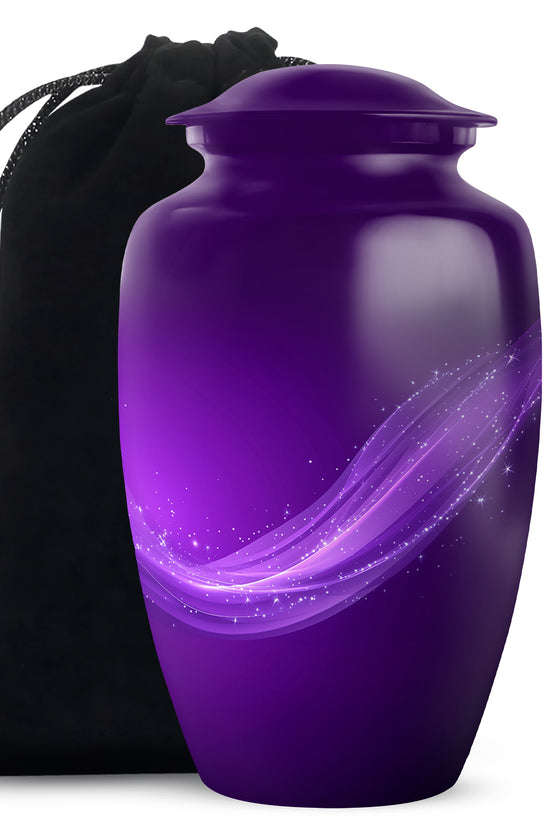 Customized Purple Color Urn - Beautifully Crafted Custom Urn For Ashes