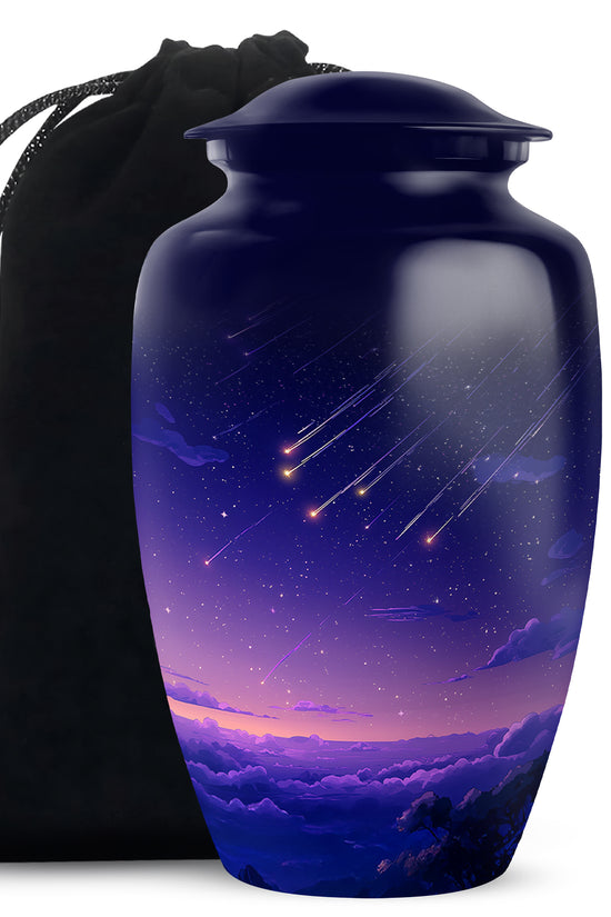 Shooting Stars Scenic Urn - Artistic Cosmic Tribute Urns For Ashes